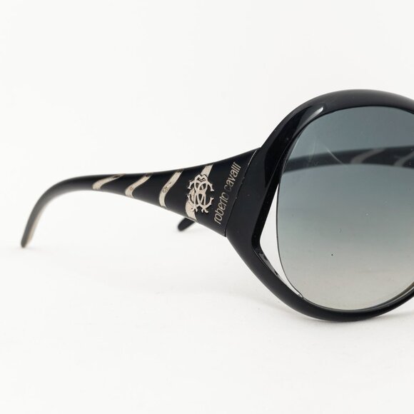 Roberto Cavalli Pegaso 338S Black Striped Butterfly Sunglasses - Picture 6 of 10